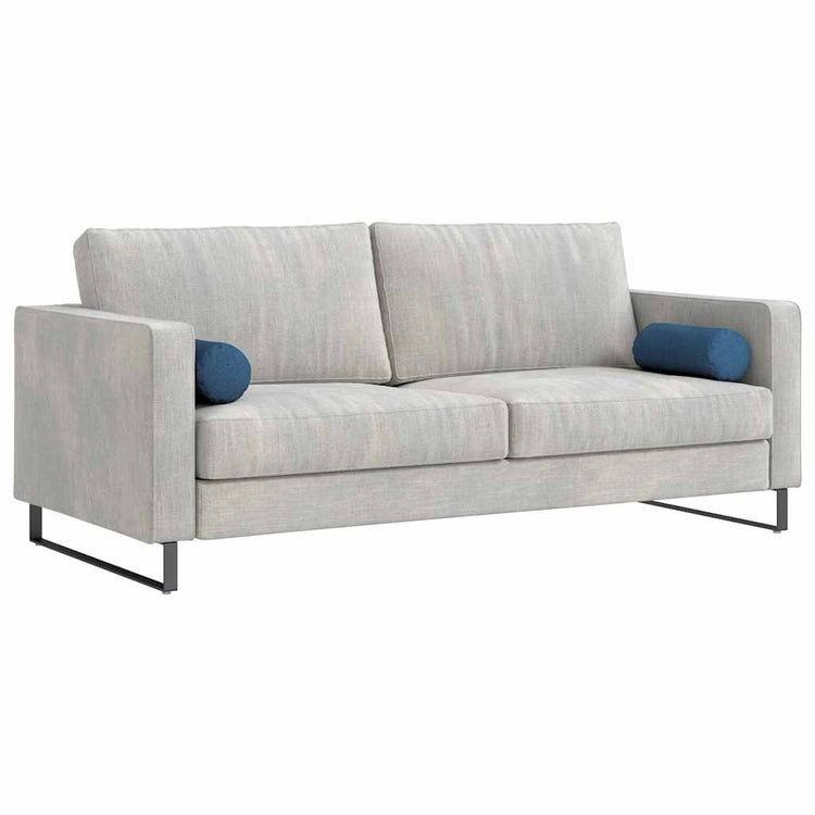 Vidaxl bolster kussens 2 st stof blauw ø 15 x 40 cm