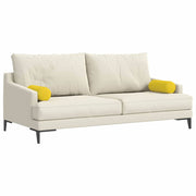 Vidaxl bolster kussens 2 st stof lichtgeel ø 15 x 40 cm - afbeelding 3