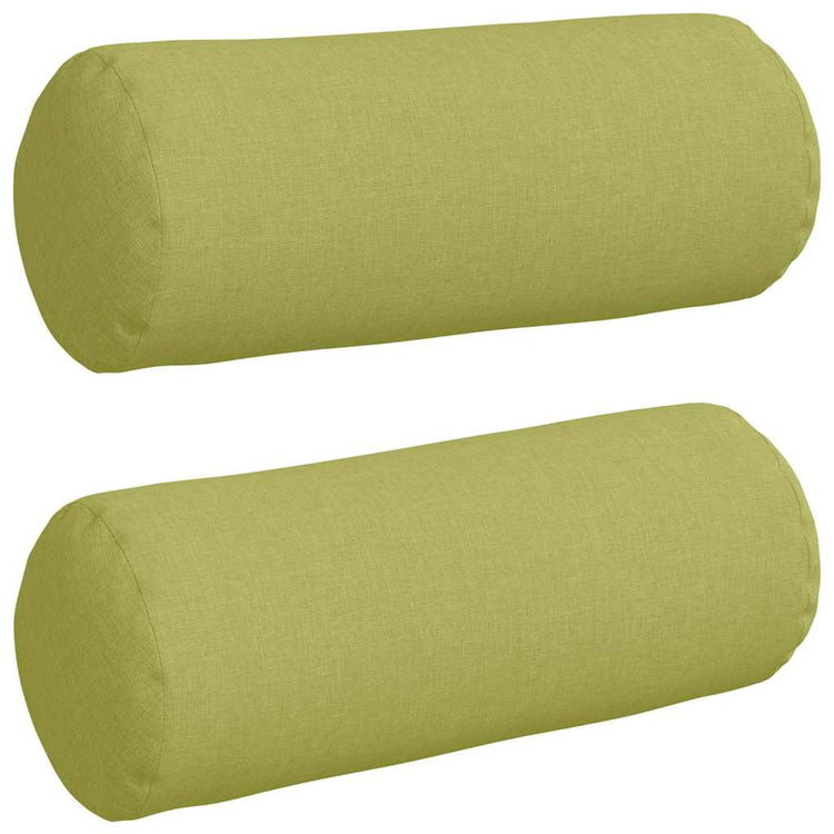 Vidaxl bolster kussens 2 st stof lichtgroen ø 15 x 40 cm