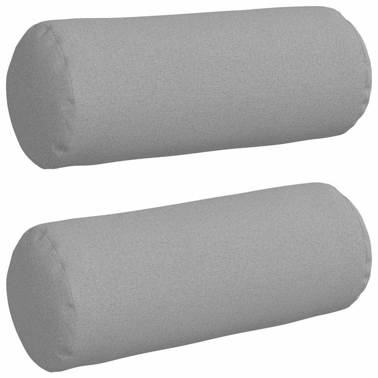 Vidaxl bolster kussens 2 st stof wolkengrijs ø 15 x 40 cm
