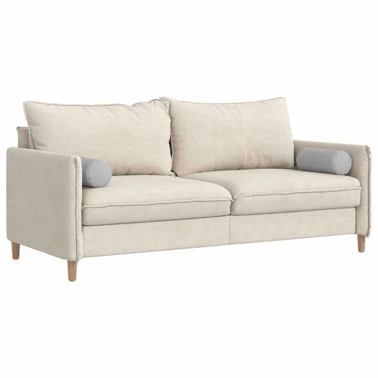 Vidaxl bolster kussens 2 st stof wolkengrijs ø 15 x 40 cm