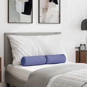 Vidaxl bolster kussens 2 st stof jeans blauw ø 15 x 40 cm - afbeelding 1