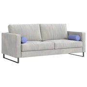 Vidaxl bolster kussens 2 st stof jeans blauw ø 15 x 40 cm - afbeelding 3