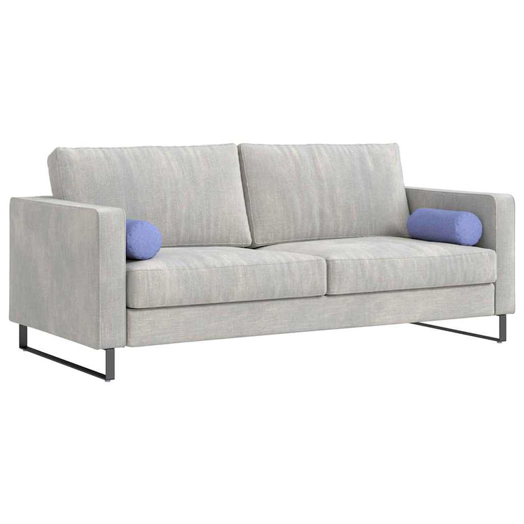 Vidaxl bolster kussens 2 st stof jeans blauw ø 15 x 40 cm