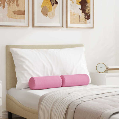 Vidaxl bolster kussens 2 stuks roze ø 15 x 40 cm stof