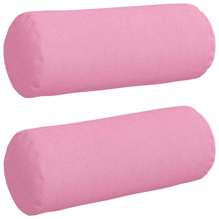 Vidaxl bolster kussens 2 st stof roze ø 15 x 40 cm