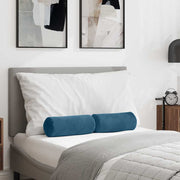 Vidaxl bolster kussens 2 stuks blauw ø 15 x 40 cm cordstof - afbeelding 1