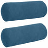 Vidaxl bolster kussens 2 stuks blauw ø 15 x 40 cm cordstof