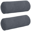 Vidaxl bolster kussens 2 stuks donkergrijs ø 15 x 40 cm cordstof