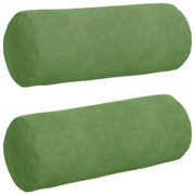 Vidaxl bolster kussens 2 stuks lichtgroen ø 15 x 40 cm cordstof - afbeelding 2