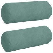 Vidaxl bolster kussens 2 stuks zeegroen ø 15 x 40 cm cordstof - afbeelding 2
