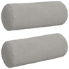 Vidaxl bolster kussens 2 stuks lichtgrijs ø 15 x 40 cm microvezel stof
