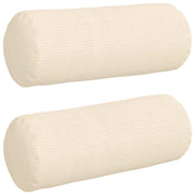 Vidaxl bolster kussens 2 stuks crème ø 15 x 40 cm cordstof - afbeelding 2