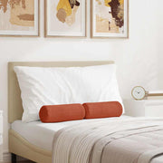 Vidaxl bolster kussens 2 stuks rood-oranje ø 15 x 40 cm cordstof - afbeelding 1
