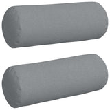 Vidaxl bolster kussens 2 st stof lichtgrijs ø 25 x 70 cm - afbeelding 2