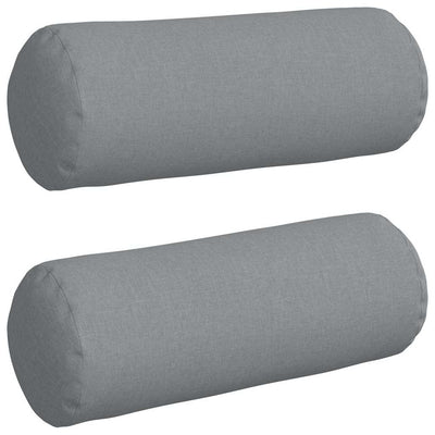 Vidaxl bolster kussens 2 stuks lichtgrijs ø 25 x 70 cm stof