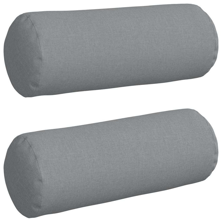 Vidaxl bolster kussens 2 st stof lichtgrijs ø 25 x 70 cm