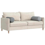 Vidaxl bolster kussens 2 st stof lichtgrijs ø 25 x 70 cm - afbeelding 3