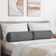 Vidaxl bolster kussens 2 st stof donkergrijs ø 25 x 70 cm