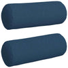 Vidaxl bolster kussens 2 stuks blauw ø 25 x 70 cm stof
