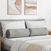 Vidaxl bolster kussens 2 st stof wolkengrijs ø 25 x 70 cm - afbeelding 1