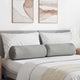 Vidaxl bolster kussens 2 st stof wolkengrijs ø 25 x 70 cm
