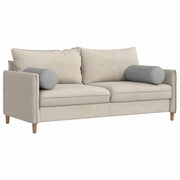 Vidaxl bolster kussens 2 st stof wolkengrijs ø 25 x 70 cm - afbeelding 3
