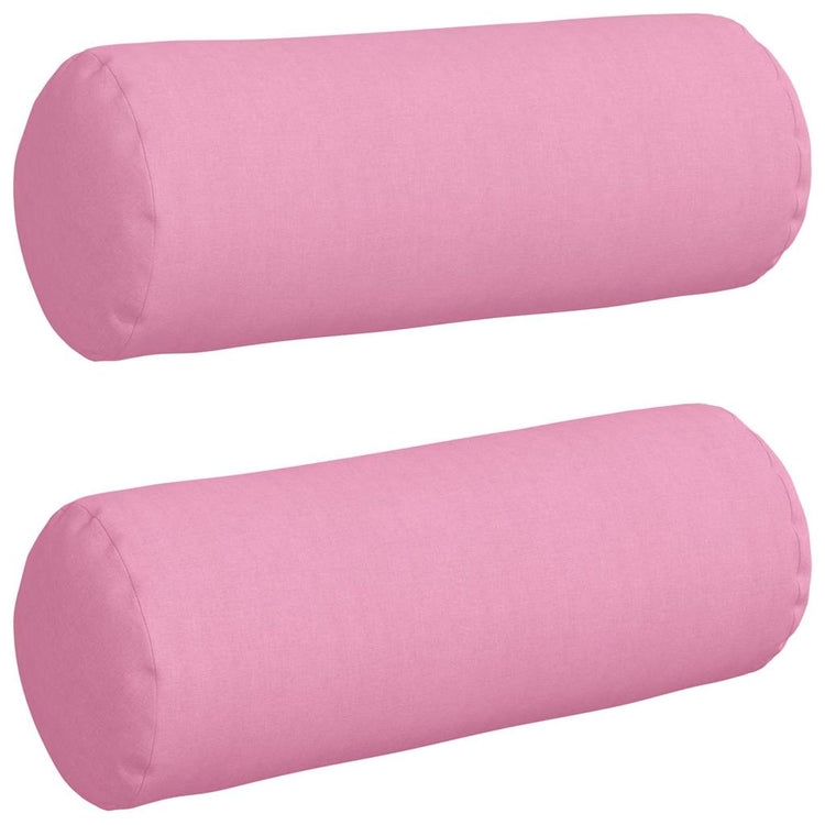 Vidaxl bolster kussens 2 st stof roze ø 25 x 70 cm