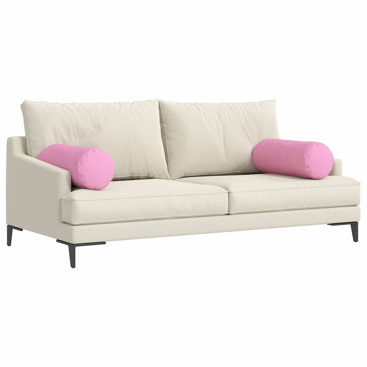 Vidaxl bolster kussens 2 st stof roze ø 25 x 70 cm