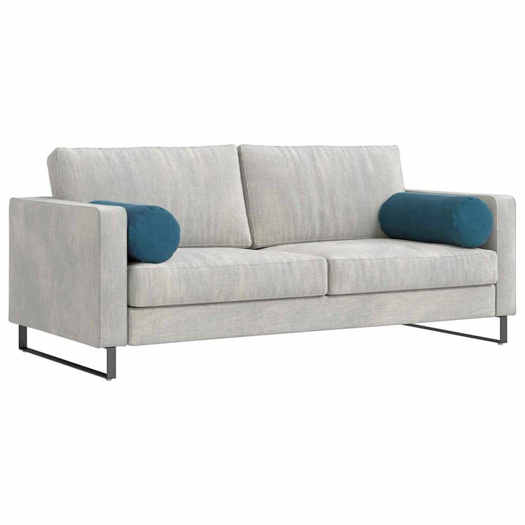Vidaxl bolster kussens 2 stuks blauw ø 25 x 70 cm cordstof