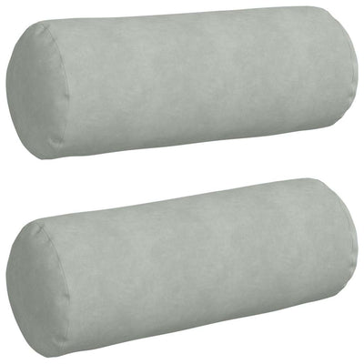 Vidaxl bolster kussens 2 stuks lichtgrijs ø 25 x 70 cm cordstof