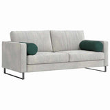 Vidaxl bolster kussens 2 stuks donkergroen ø 25 x 70 cm cordstof - afbeelding 3