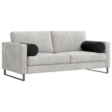 Vidaxl bolster kussens 2 stuks zwart ø 25 x 70 cm cordstof - afbeelding 3