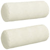 Vidaxl bolster kussens 2 stuks crème ø 25 x 70 cm cordstof
