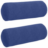 Vidaxl bolster kussens 2 stuks politieblauw ø 25 x 70 cm cordstof - afbeelding 2