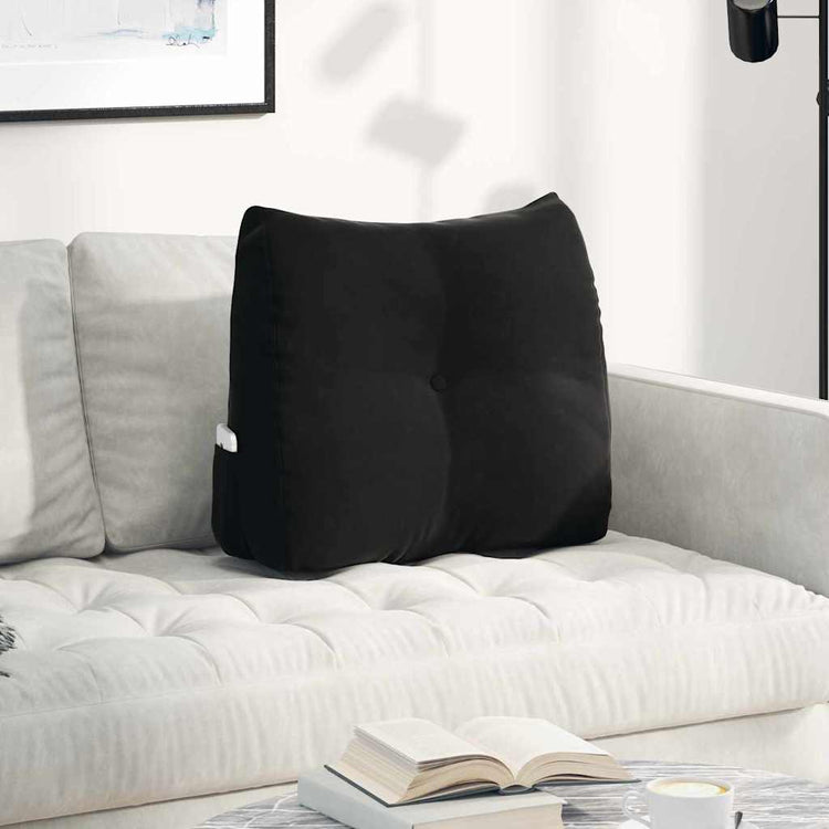 Vidaxl rugkussen zwart 60 x 24 x 50 cm fluweel