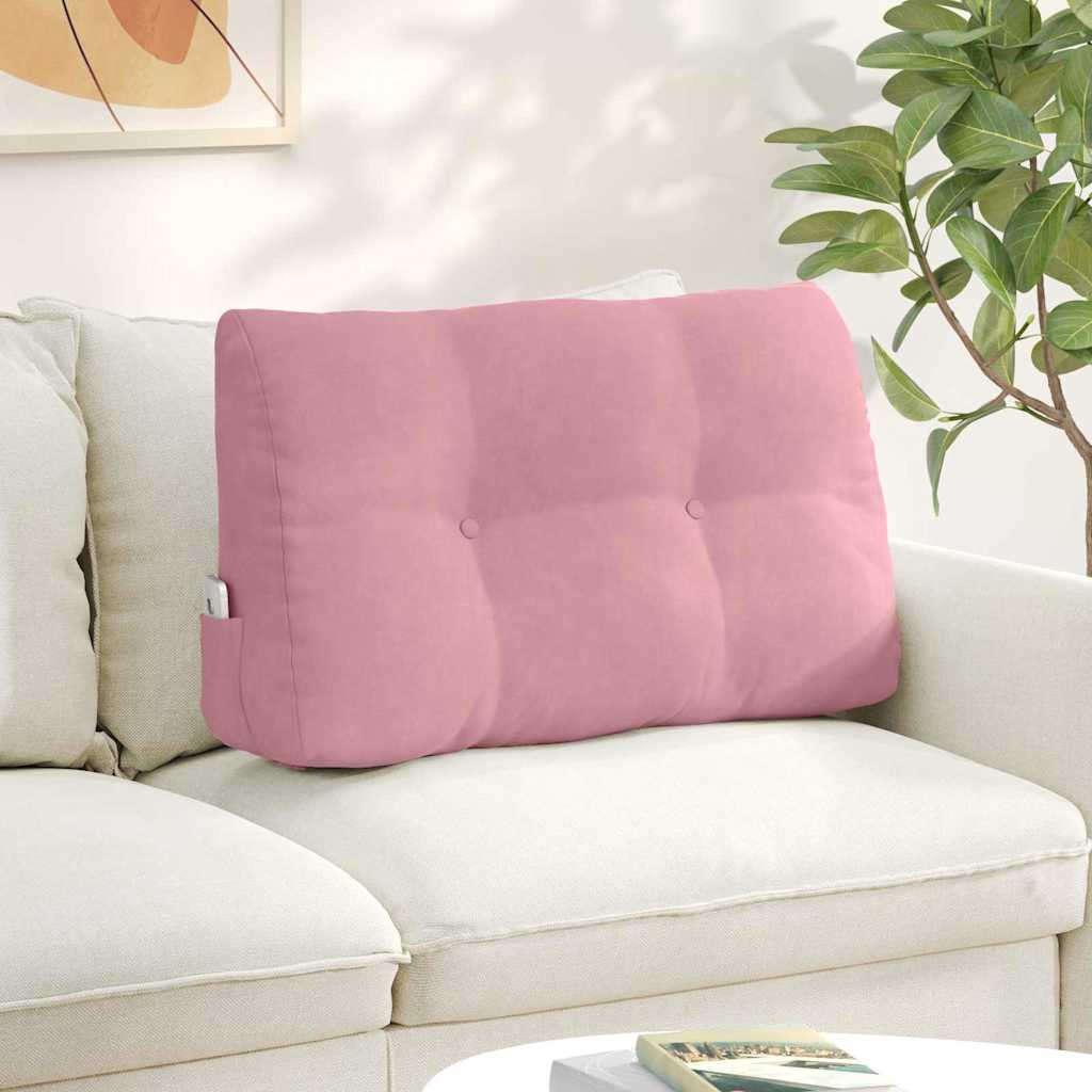 Vidaxl rugkussen roze 80 x 24 x 50 cm fluweel