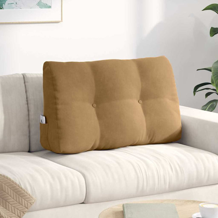 Vidaxl rugkussen bruin 80 x 24 x 50 cm fluweel