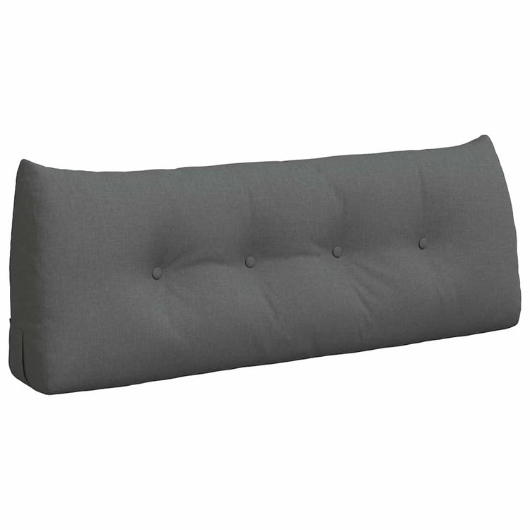 Vidaxl rugkussen donkergrijs 120 x 24 x 50 cm stof