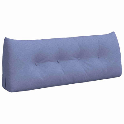 Vidaxl rugkussen jeans blauw 120 x 24 x 50 cm stof