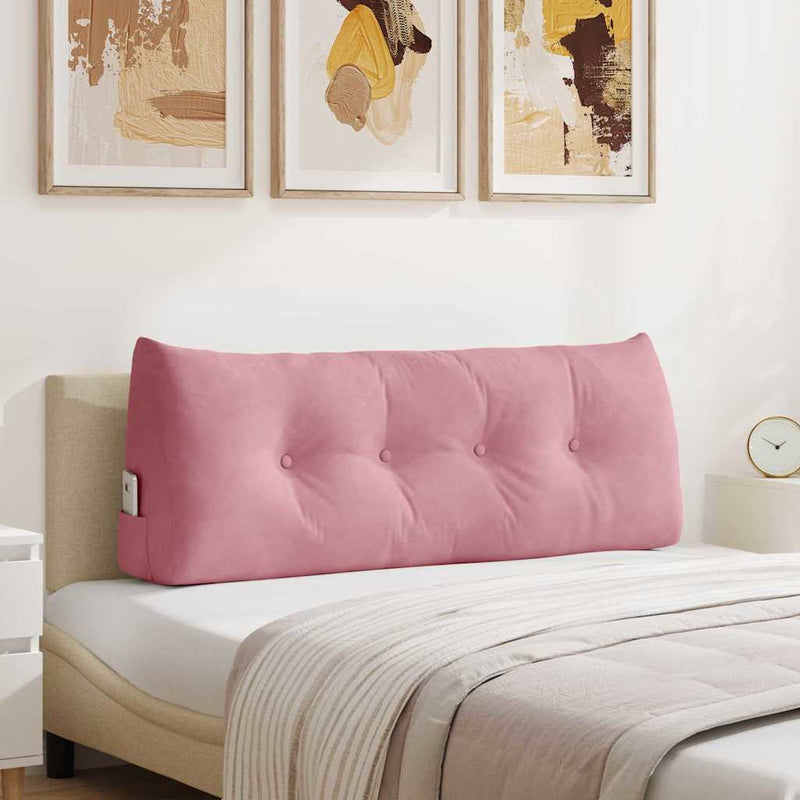 Vidaxl rugkussen roze 120 x 24 x 50 cm fluweel