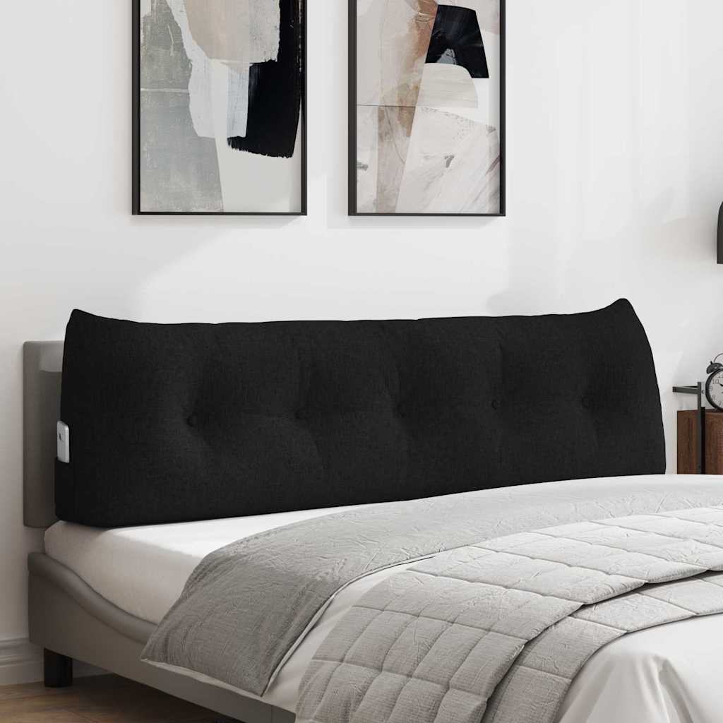 Vidaxl rugkussen zwart 160 x 24 x 50 cm stof