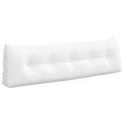Vidaxl rugkussen wit 160 x 24 x 50 cm stof - afbeelding 2