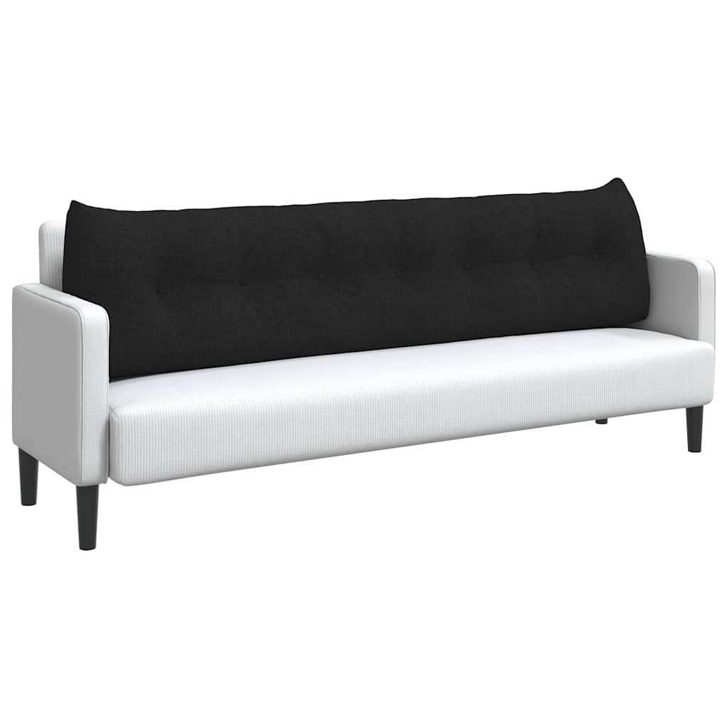 Vidaxl rugkussen zwart 200 x 24 x 50 cm stof