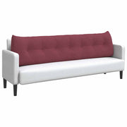 Vidaxl rugkussen wijnrood 200 x 24 x 50 cm stof - afbeelding 3
