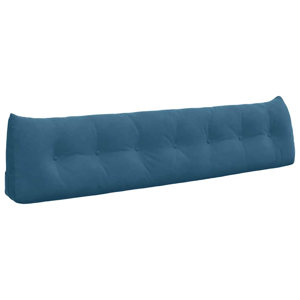 Vidaxl rugkussen blauw 200 x 24 x 50 cm fluweel
