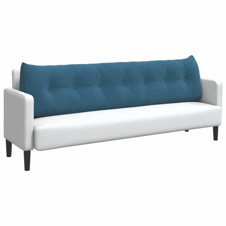 Vidaxl rugkussen blauw 200 x 24 x 50 cm fluweel
