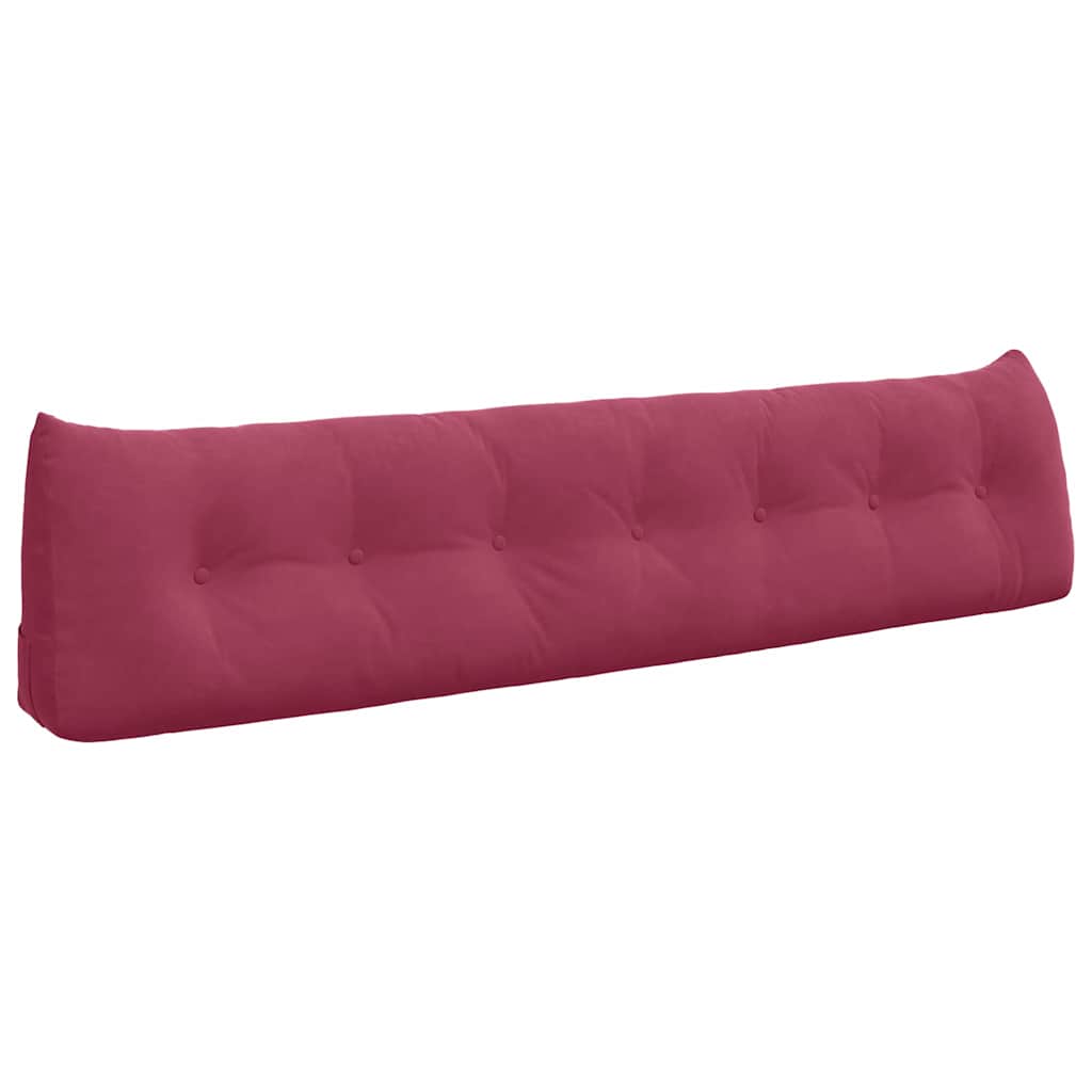 Vidaxl rugkussen wijnrood 200 x 24 x 50 cm fluweel