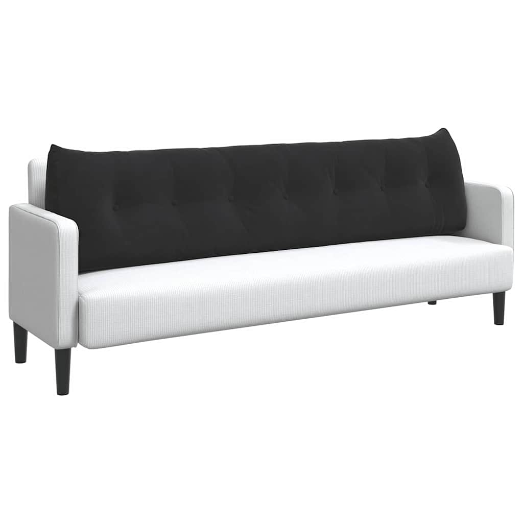 Vidaxl rugkussen zwart 200 x 24 x 50 cm fluweel