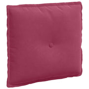 Vidaxl rugkussen wijnrood 50 x 45 cm katoen stof - afbeelding 2